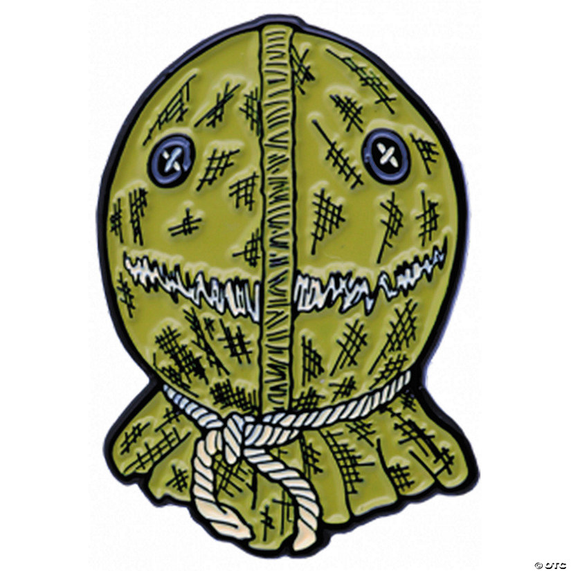 1 1/2&quot; Trick &amp;#8217;r Treat Sam Burlap Face Full-Color Enamel Pin Image