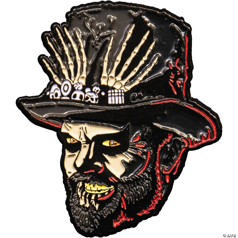 1 3/4" Candy Corn&amp;#8482; Dr. Death Monster Face Full-Color Enamel Pin Image