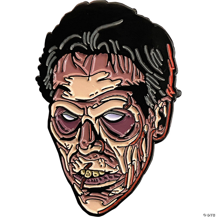 1 3/4" Evil Dead 2&amp;#8482; Evil Ash Face Full-Color Enamel Pin Image
