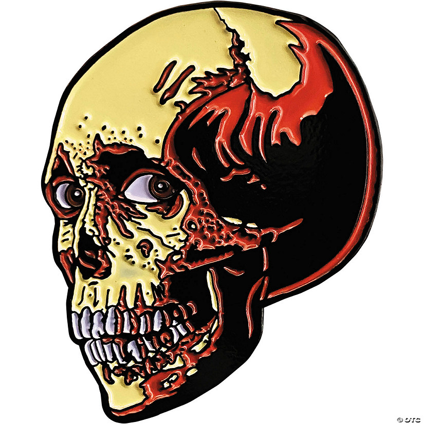 1 3/4&quot; Evil Dead 2&amp;#8482; Poster Skull Character Face Enamel Pin Image