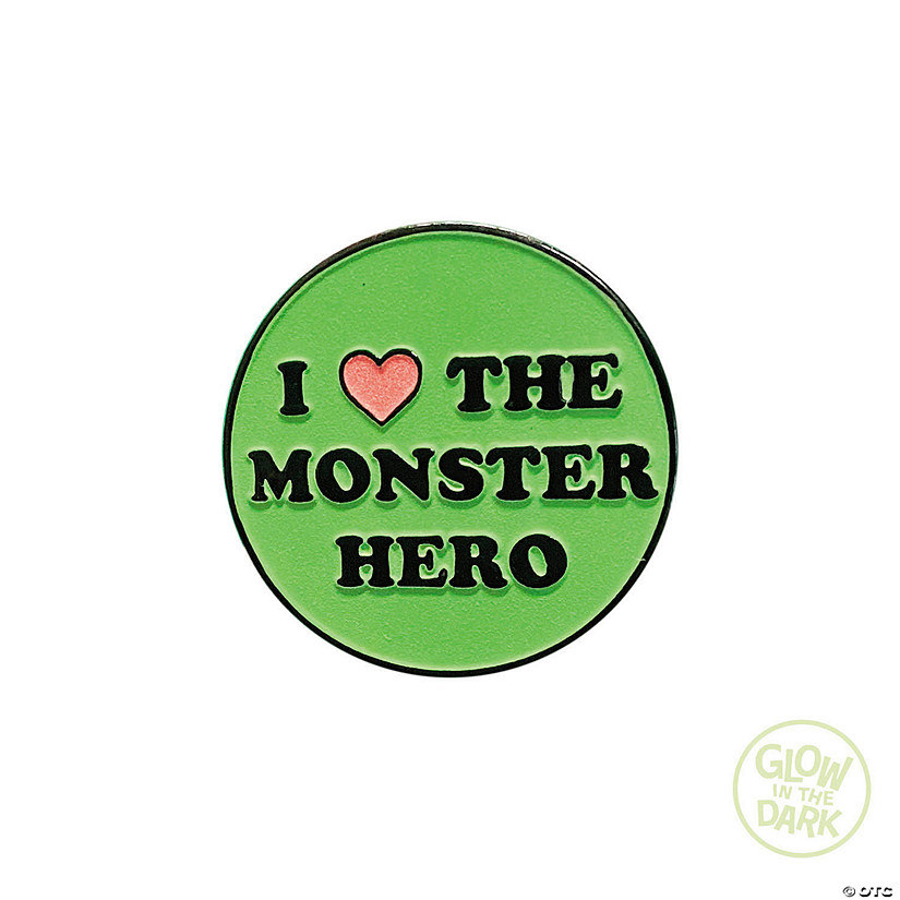 1 3/4" The Toxic Avenger&#8482; I Love the Monster Hero Full-Color Enamel Pin Image