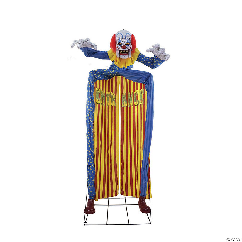 10' Animated Looming Clown Archway Decoration Image