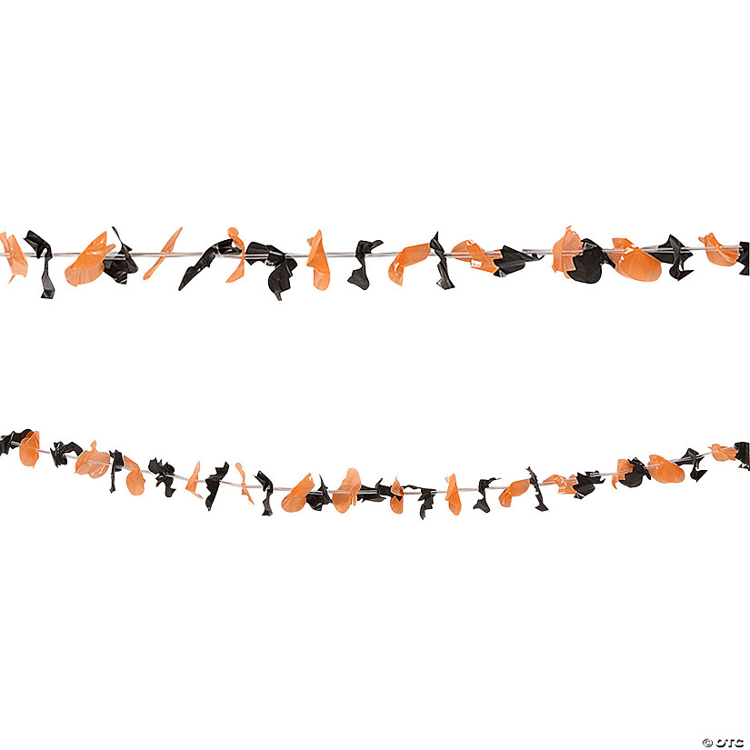 100 Ft. Halloween Pumpkin &amp; Bat Garland Image