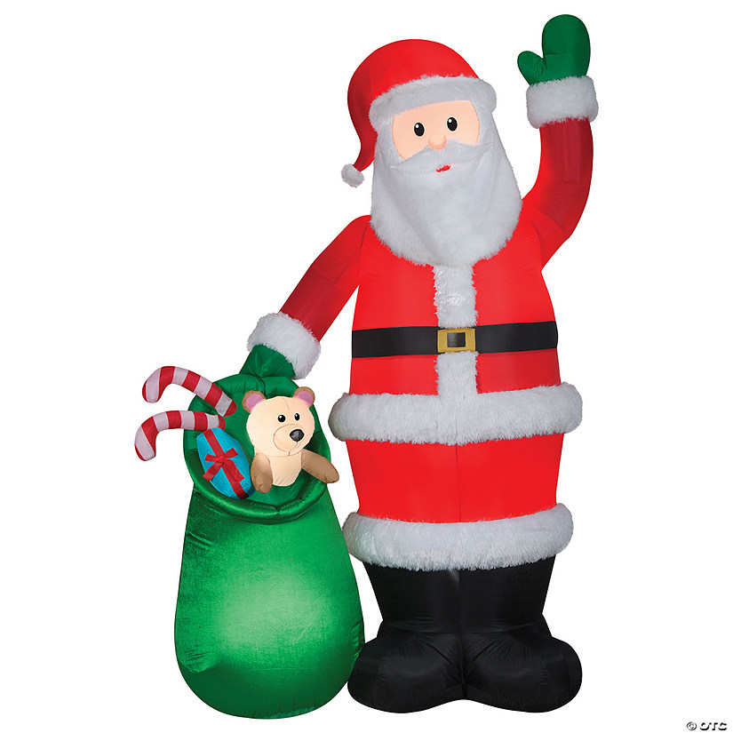 107" Airblown&#174; Luxe Santa with Toy Bag Inflatable Christmas Outdoor Yard Decor Image