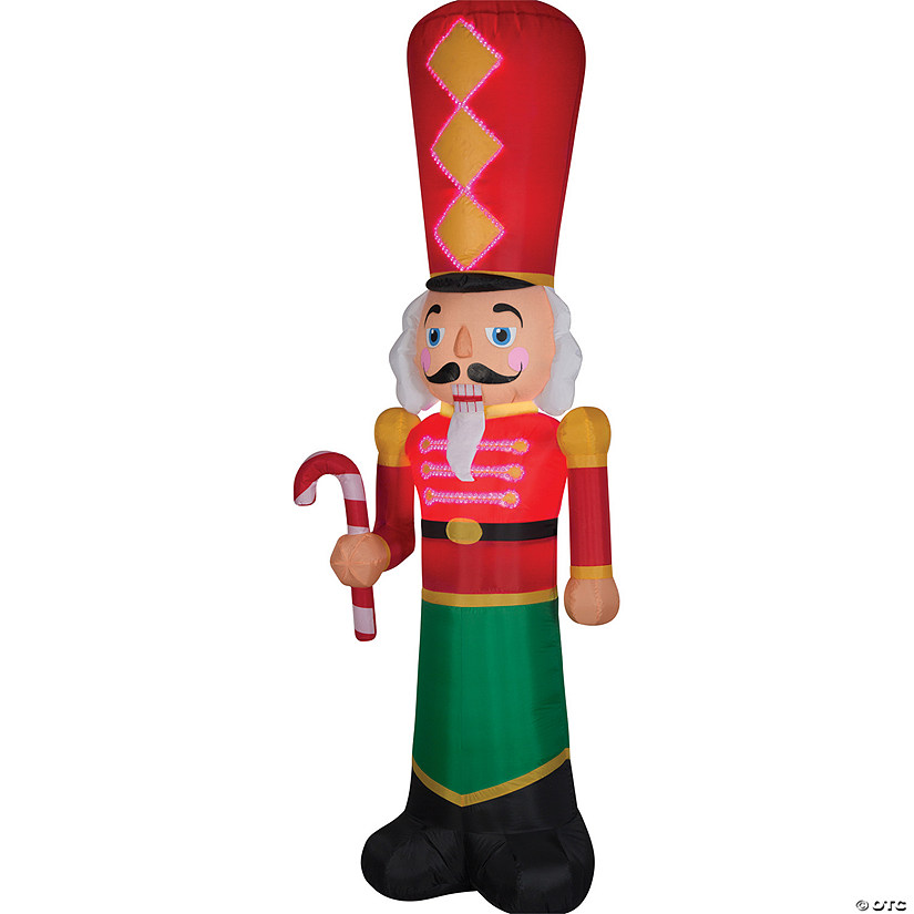 108" Blow Up Inflatable Nutcracker Lightshow Outdoor Yard Decoration Image