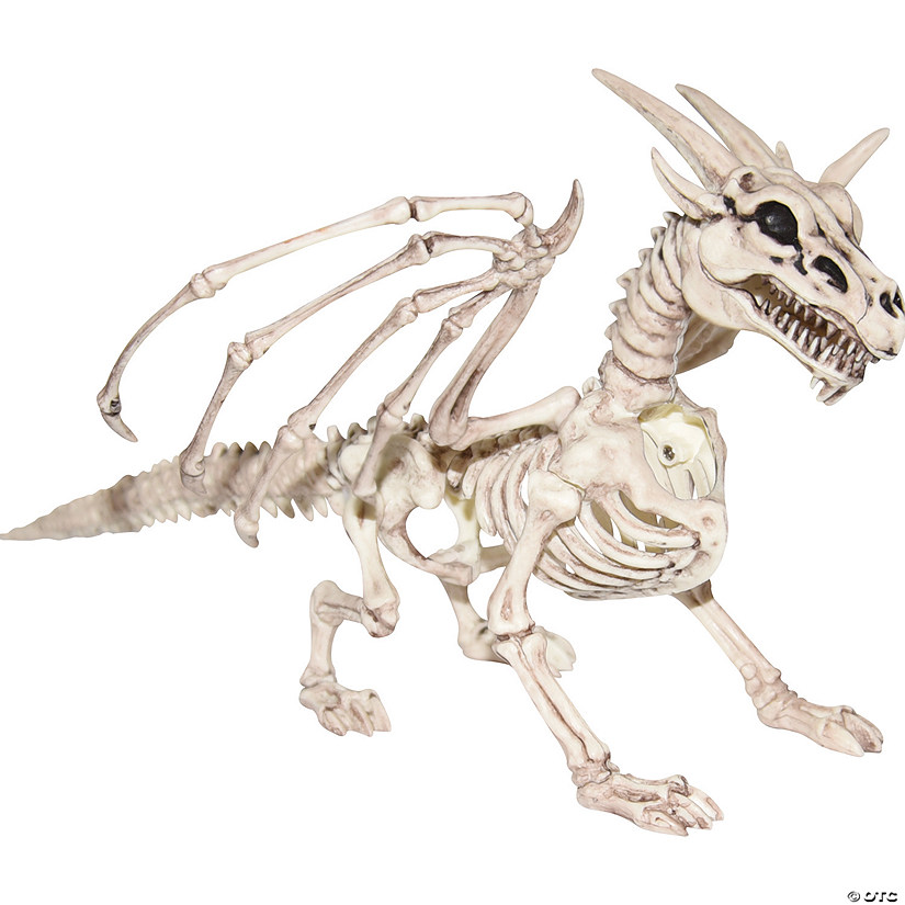 11 1/2" x 9" Skeleton Dragon Prop Plastic Halloween Decoration Image