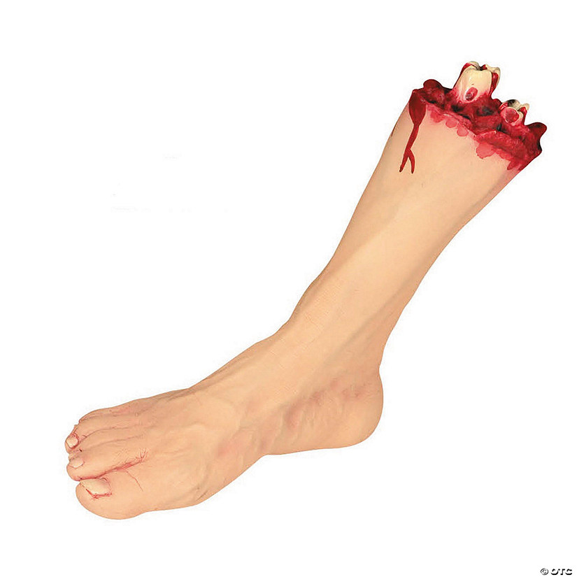 11" Severed Plastic Foot Halloween Tabletop Decoration Image