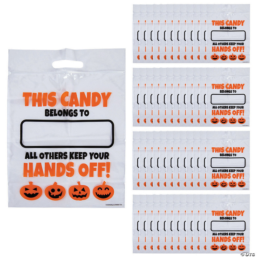12 1/2&quot; x 17&quot; Bulk 50 Pc. Large Halloween Resealable Plastic Treat Bags Image