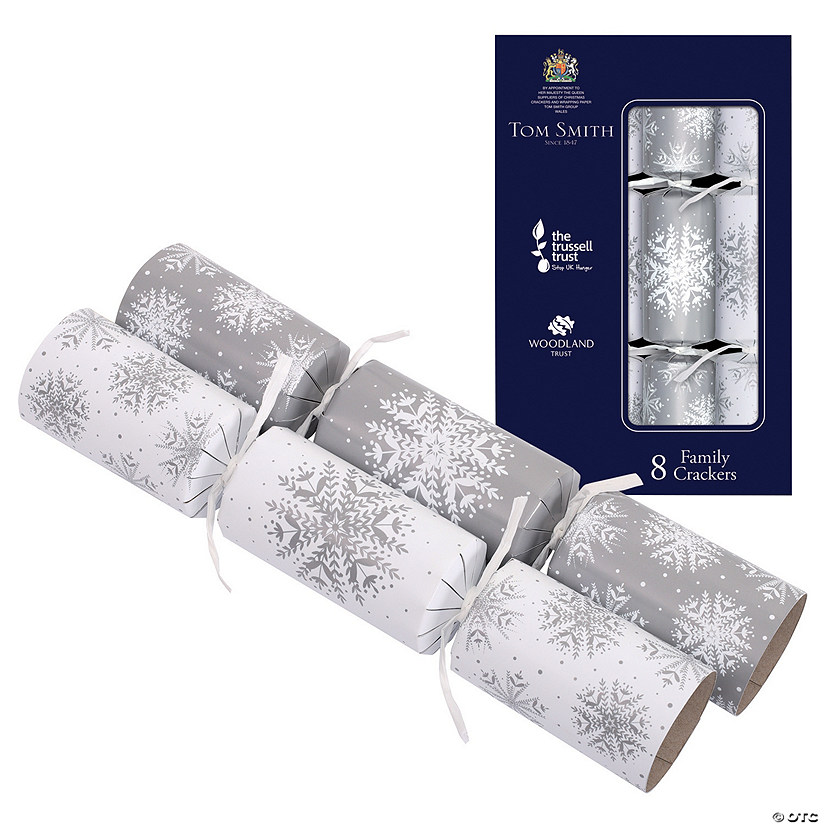 12.5&#8221; Silver Family Christmas Party Crackers Image