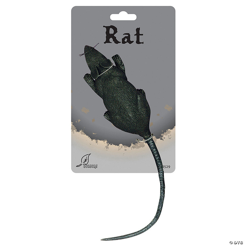 12" Black Rat Decoration Image