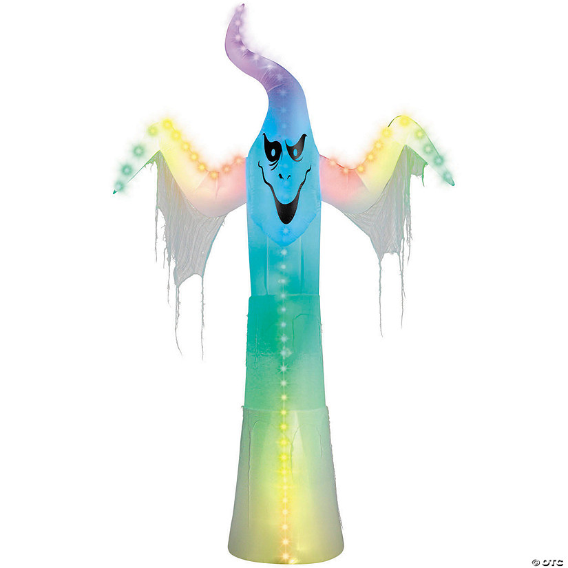 12 Ft. Airblown&amp;#174; Inflatable Lightshow Rainbow Wave Ghost Halloween Outdoor Yard Decoration Image