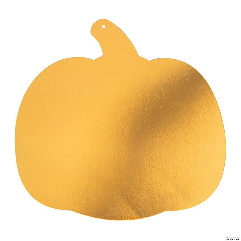 12" Iridescent Foil Pumpkin Cutouts - 12 Pc. Image