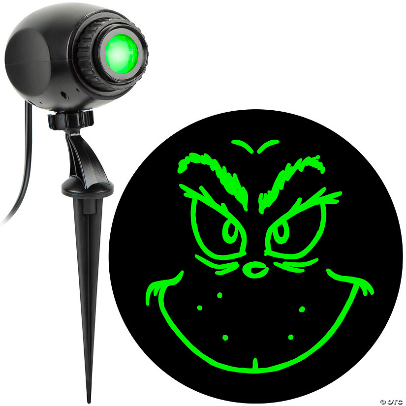 12" Lightshow<sup>&#174;</sup> Dr. Seuss&#8482; The Grinch Green Projection Light Christmas Outdoor Yard Decoration Image
