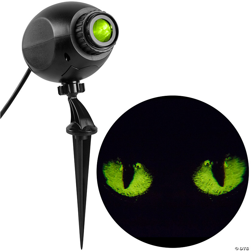 12" Lightshow<sup>&#174;</sup> Eyescreams&#8482; Blinking Cat Eyes Projection Light Halloween Outdoor Yard Decoration Image