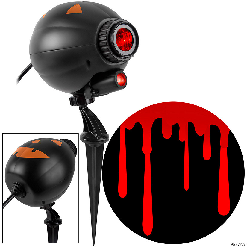 12" Lightshow<sup>&#174;</sup> Halloween Cascading Red Blood Drip Projection Light Halloween Outdoor Yard Decoration Image