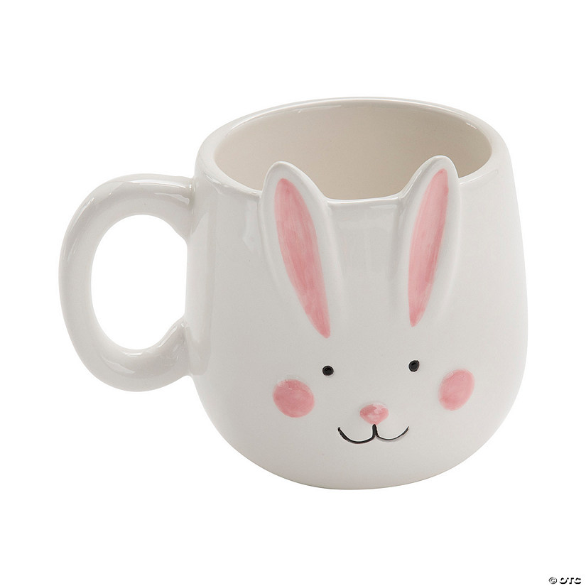 12 oz. Easter Bunny Reusable Ceramic Mugs - 4 Ct. Image