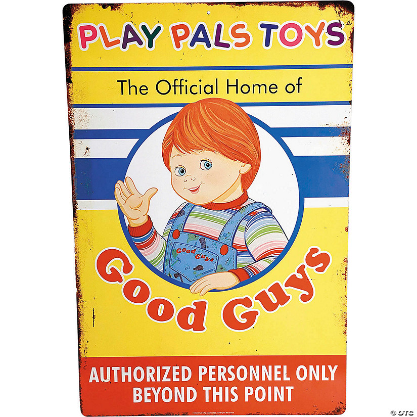 12" x 18" Child's Play 2&#8482; Chucky Play Pals Toys Aluminum Sign Image