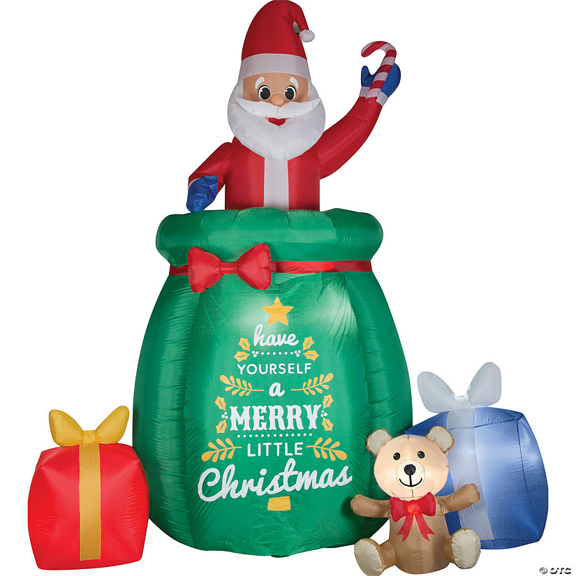 120" Blow Up Inflatable Animated Pop Up Santa Outdoor Yard Decoration Image