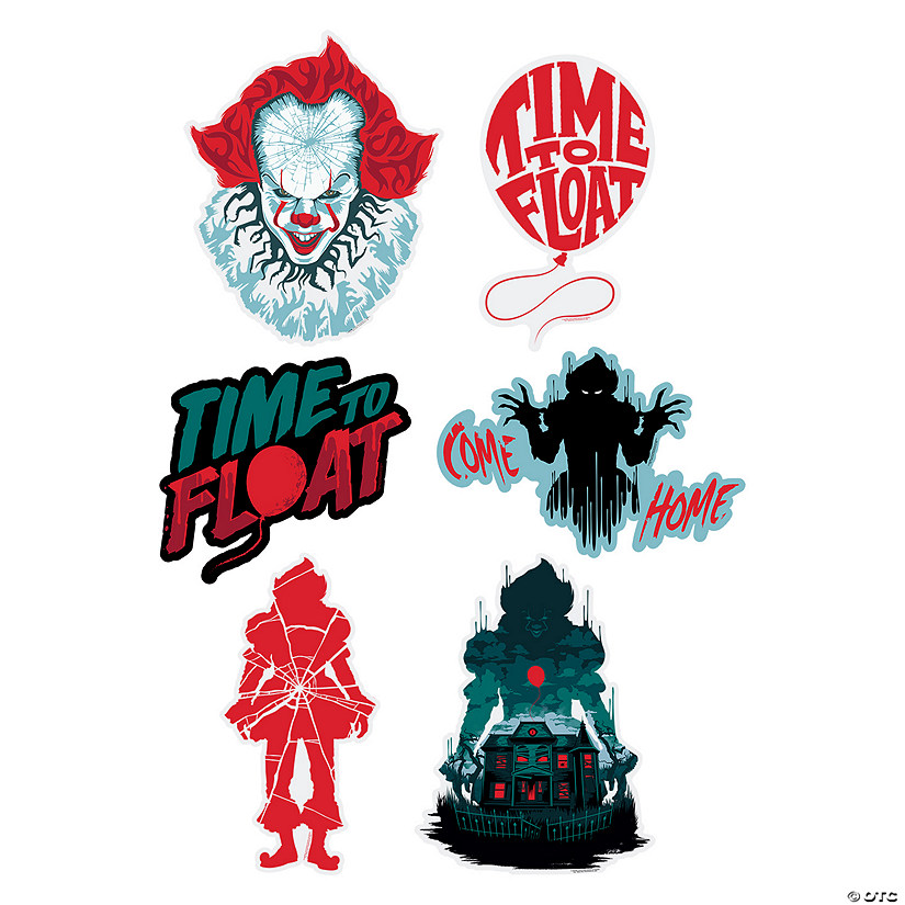 13" - 20" IT Pennywise&amp;#8482; the Clown &amp; Movie Quotes Cardboard Wall Cutouts &amp;#8211; 6 Pc. Image