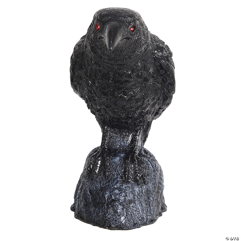 13" Animated Raven with Turning Head & Sounds Halloween Decoration Image