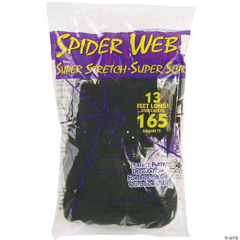 13' Black Spider Web Decoration Image