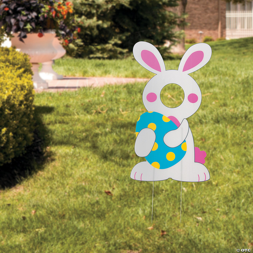 14 1/2" x 24" Easter Bunny Face Yard Sign Image