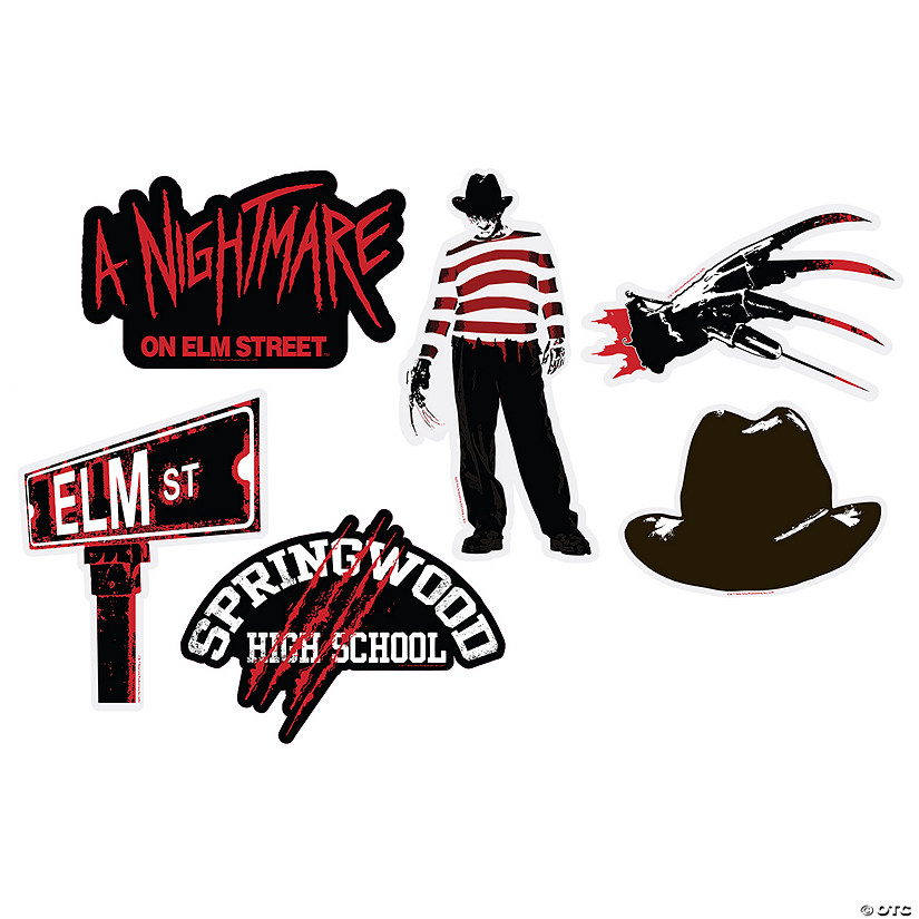 14&quot; x 18&quot; Nightmare on Elm Street&amp;#8482; Freddy Krueger Cardstock Wall Cutouts &amp;#8211; 6 Pc. Image
