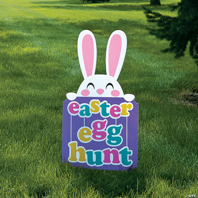 15 1/2" x 26 1/2" Easter Egg Hunt Yard Sign Image