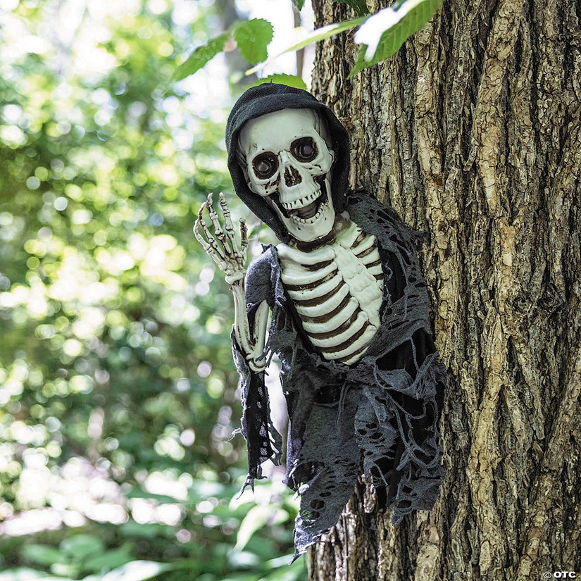 15 3/4&quot; Hanging Waving Skeleton Reaper Creeper Halloween Decoration Image
