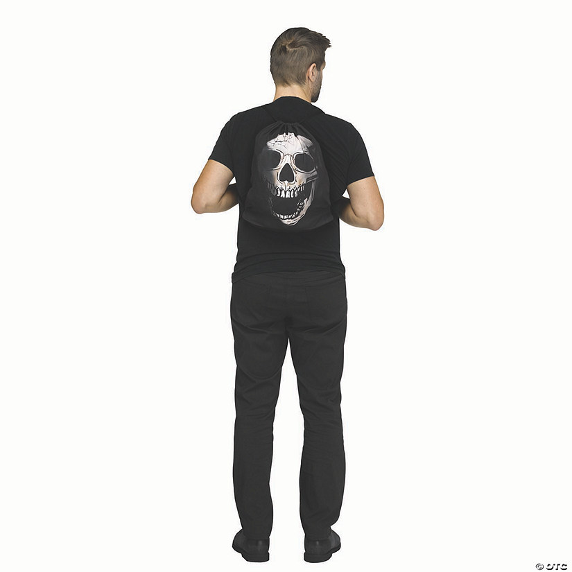 16 1/2" Skull Drawstring Backpack Accessory Image