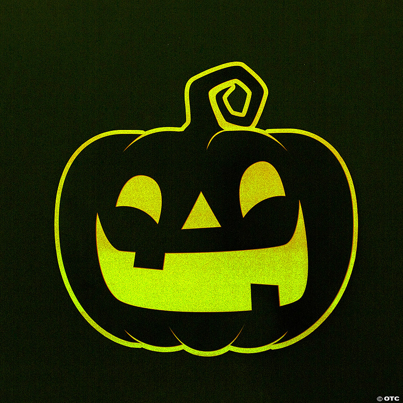 16 1/2" x 16" Glow-in-the-Dark Halloween Jack-O-Lantern Cutouts - 6 Pc. Image