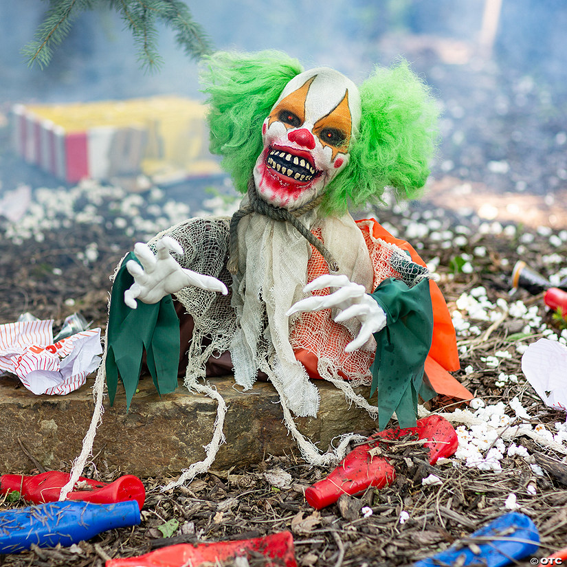 17" Animated Clown Groundbreaker Halloween Decoration Image