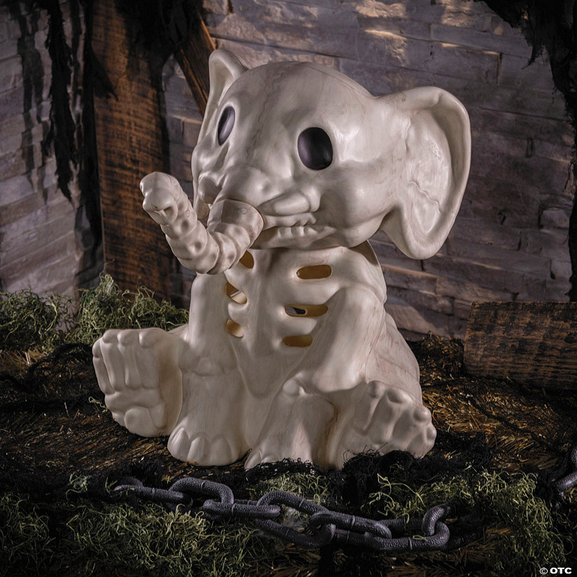 18 1/2&quot; Sitting Elephant Skeleton Halloween Decoration Image