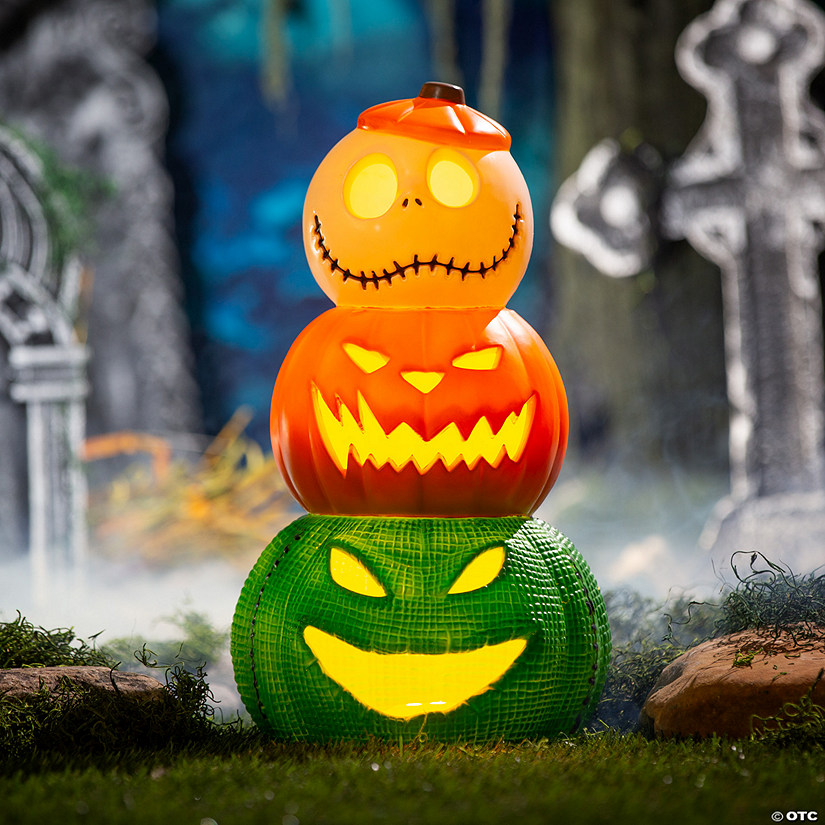 18 1/2" The Nightmare Before Christmas&#8482; Light-Up Jack & Oogie Boogie Decoration Image