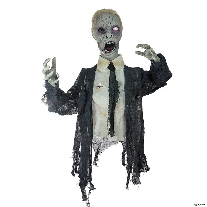 18" Groundbreaking Animated Zombie Halloween Decoration Image