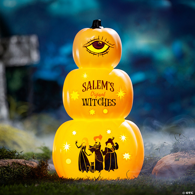 18&quot; Hocus Pocus&amp;#8482; Light-Up Stacked Pumpkins Tabletop Decoration Image
