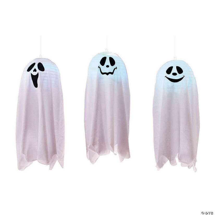 18&quot; Light-Up Color Change Happy Pop-Open Ghost Image