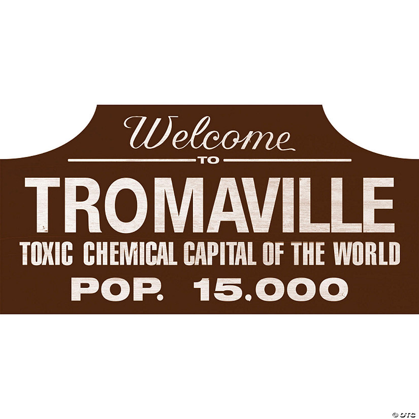 18" The Toxic Avenger&#8482; Tromaville Wood Sign Decoration Image