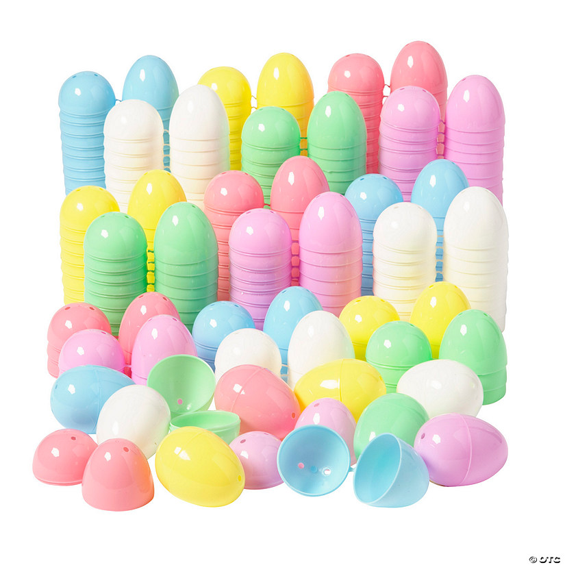 2 1/4" Bulk 144 Pc. Pastel Plastic Easter Eggs Image
