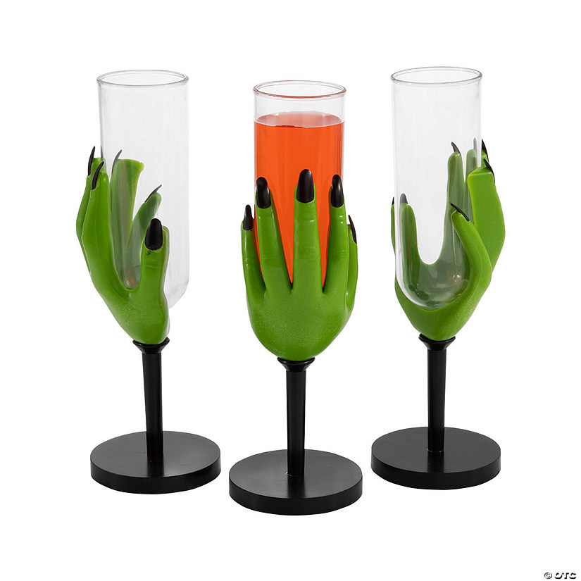 2 oz. Witch Hand Plastic Glasses - 12 Ct. Image