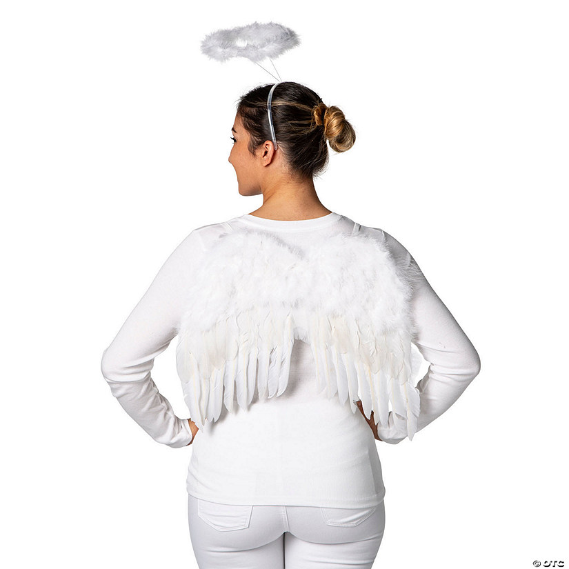20" x 16" White Wings with Halo Costume Accessory Image