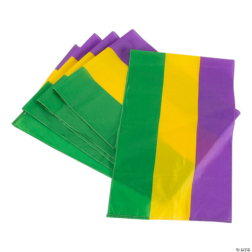 20' x 18" Purple, Yellow & Green Large Mardi Gras Bunting Image
