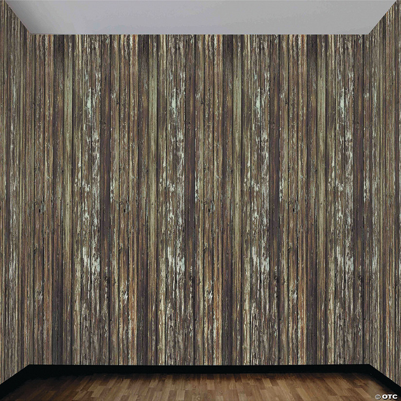 20' x 4' Wood Wall Plastic Backdrop Image
