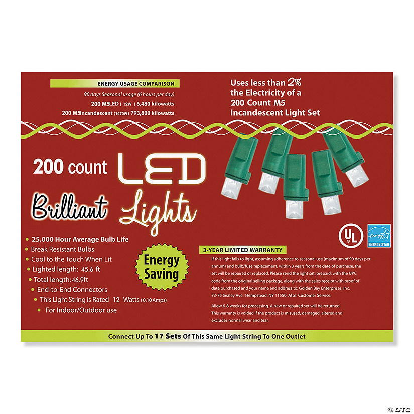 200-Count M5 LED Pure White String Lights Image