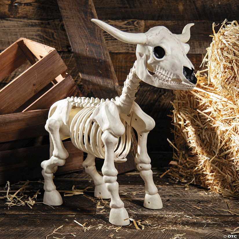 21 1/4" Standing Steer Skeleton Halloween Decoration Image