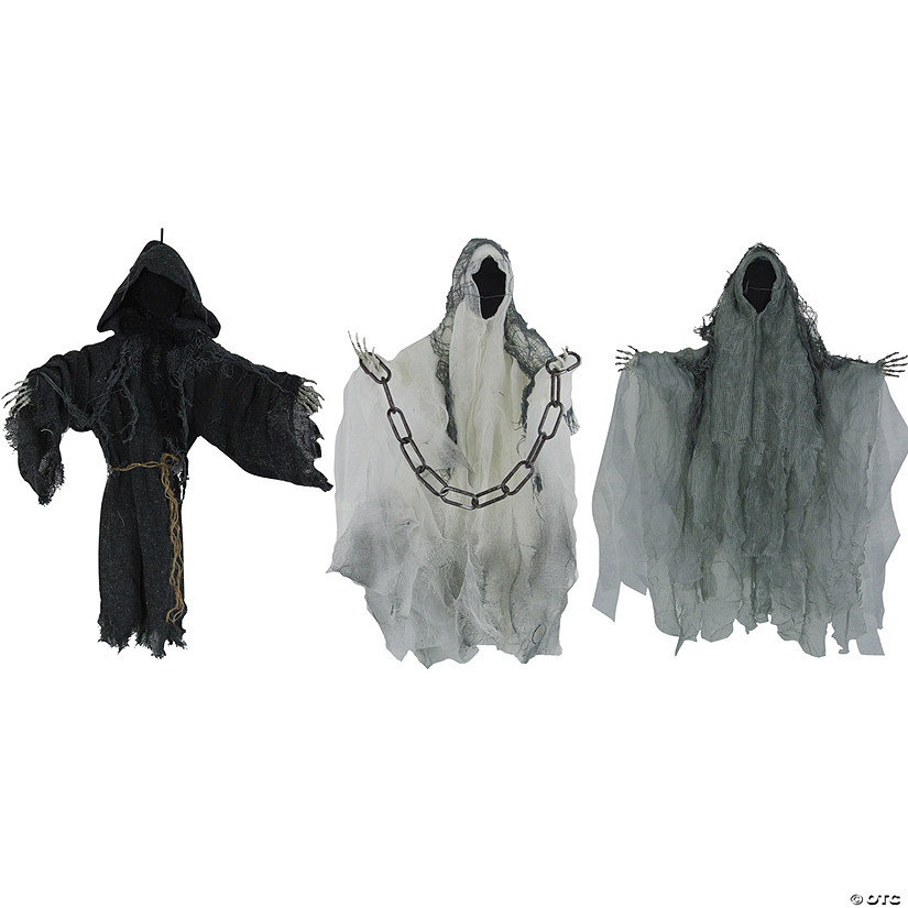 21" Hanging Faceless Reaper Decorations - Set of 3 Image