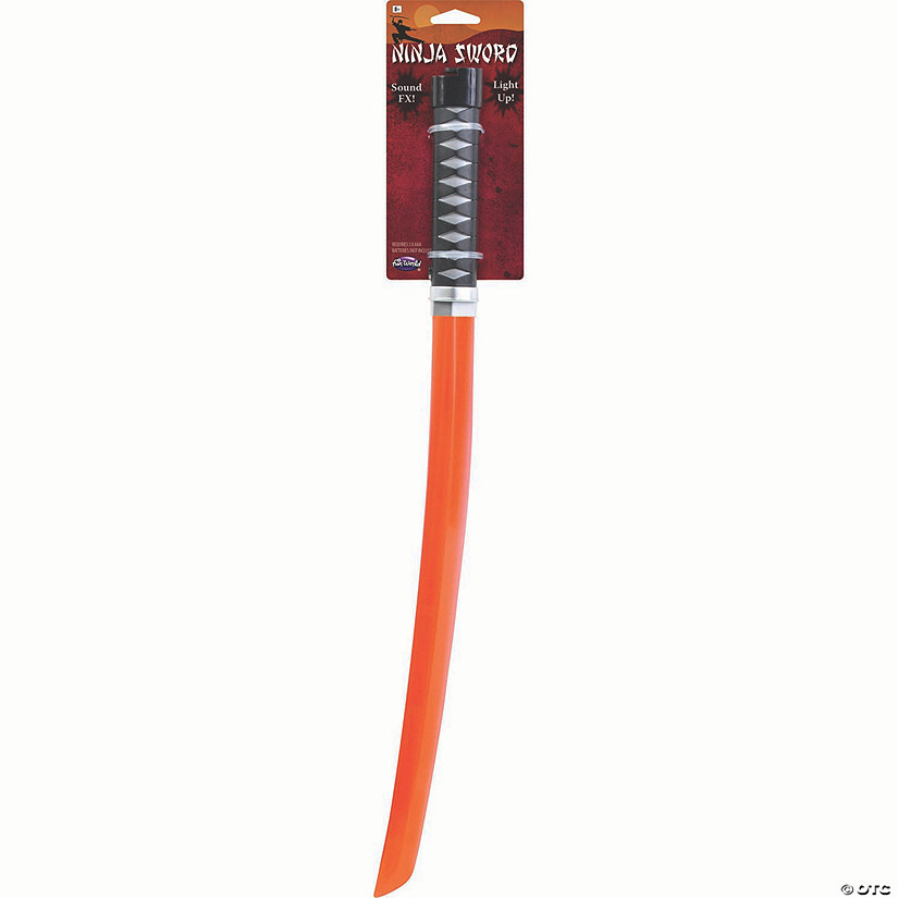 22" Light-Up Red Plastic Ninja Sword with Sound FX Costume Accessory Image