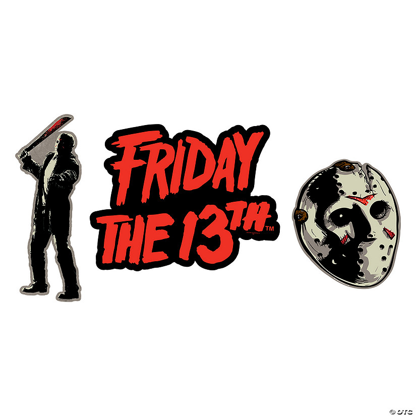22&quot; x 17&quot; Friday the 13th&amp;#8482; Jason Voorhees Cardstock Wall Cutouts &amp;#8211; 3 Pc. Image
