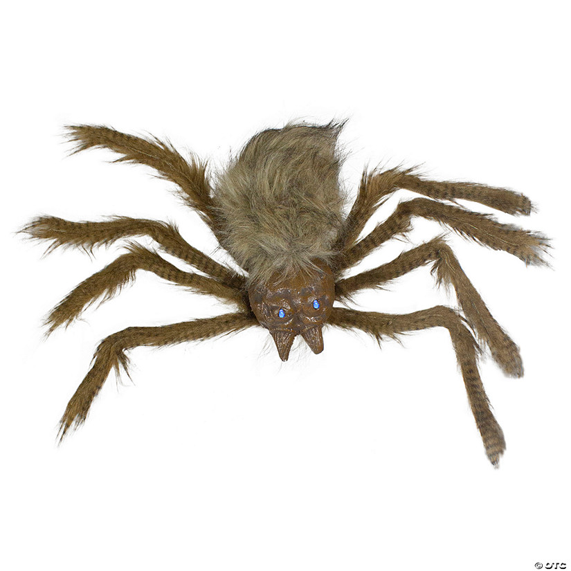 24&quot; Brown Floating Spider with LED Eyes Halloween Decoration Image
