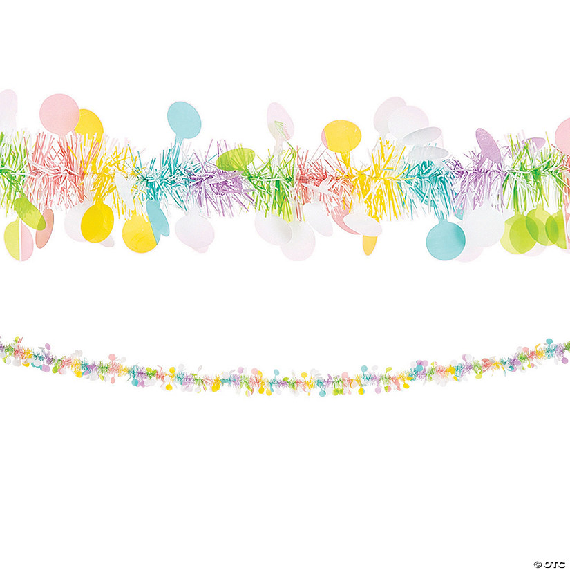 24 Ft. Colorful Easter Tinsel Garland Image